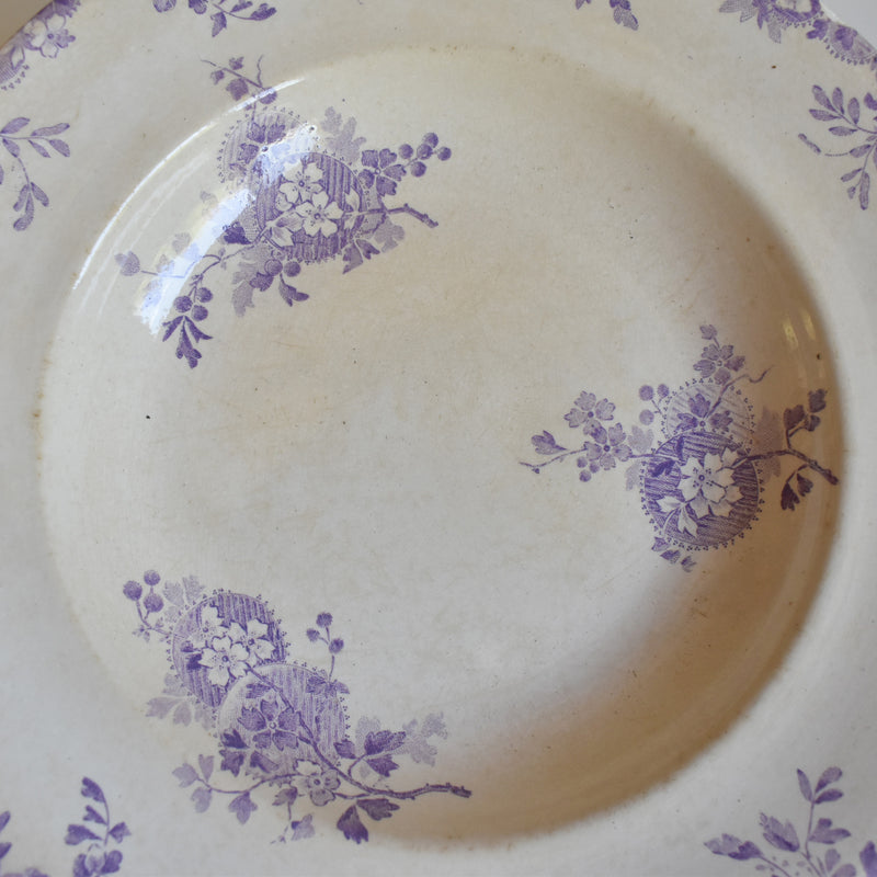 Antique Deep Plate - Ronhui Hanoi (Purple) A