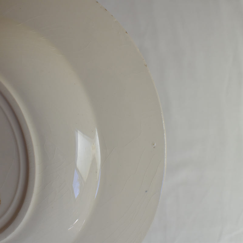Antique Deep Plate, Badonviller, Aurore E