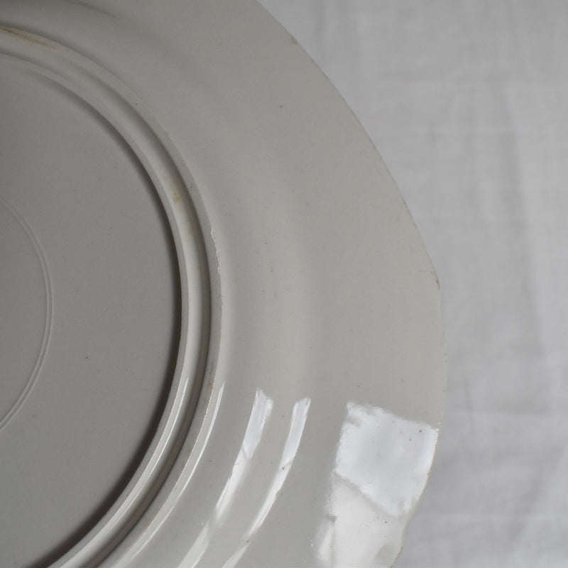 Antique plate Gien Carre Bleu