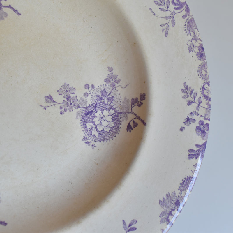 Antique Deep Plate - Ronhui Hanoi (Purple) A