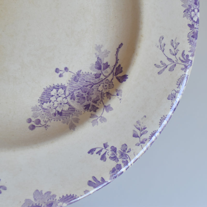 Antique Deep Plate - Ronhui Hanoi (Purple) A