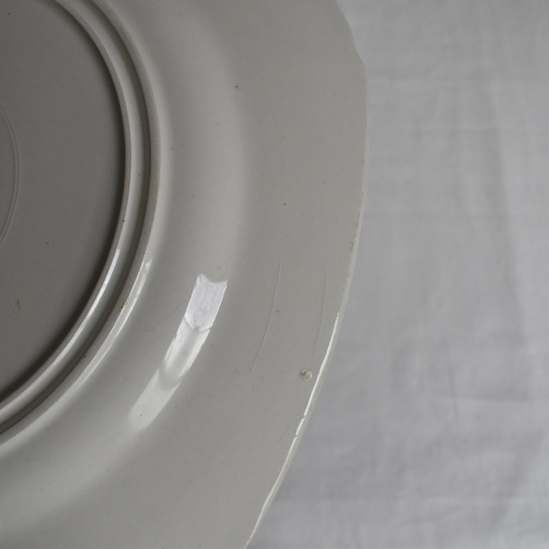 Antique plate Gien Carre Bleu