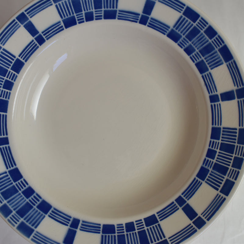 Antique Deep Plate, Badonviller, Aurore E