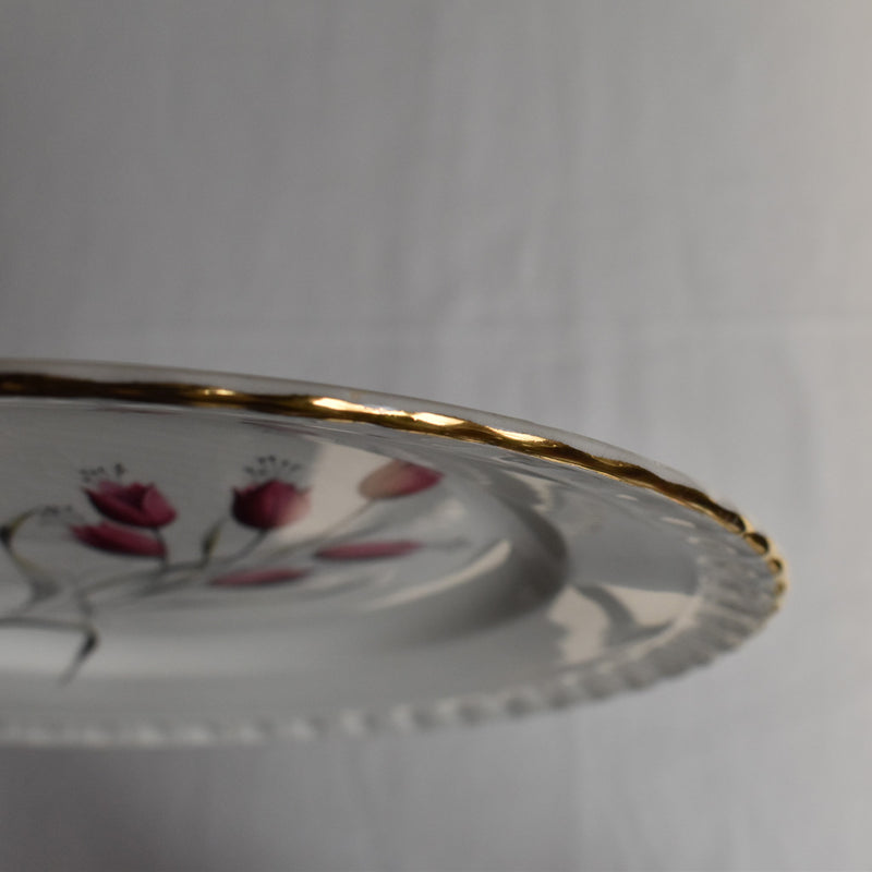 Vintage Dessert Plate Gien Tulipes K