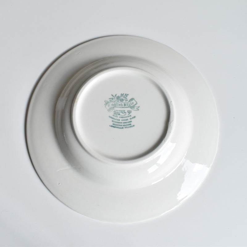 Vintage Deep Plate, English Style rouge D