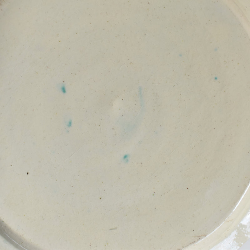 Antique Octagonal Plate, Green Rim B