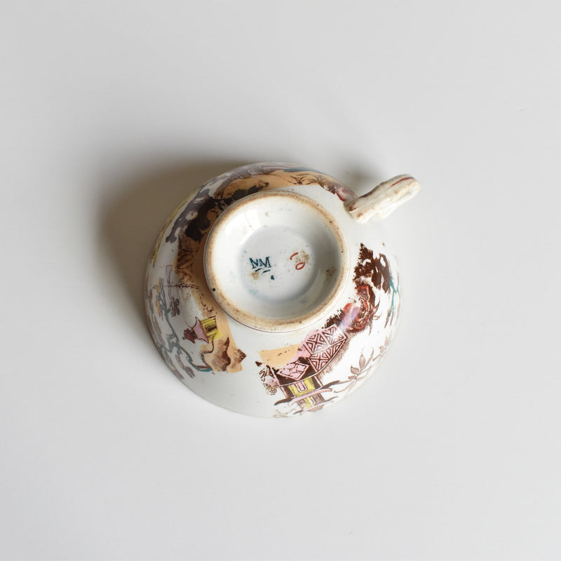 Antique Cup & Saucer Sarreguemines Kyoto B