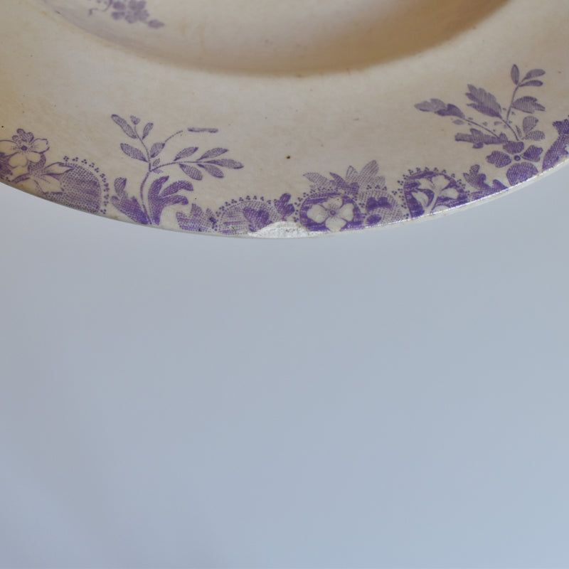 Antique Deep Plate - Ronhui Hanoi (Purple) A