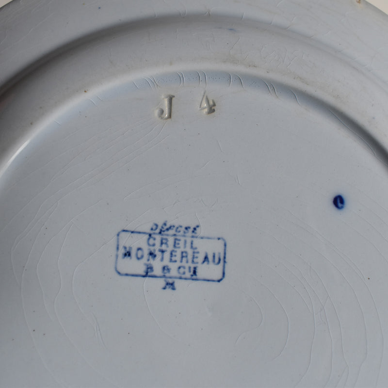 Antique Plate Creil-Montereau "Japon" 21.5cm D