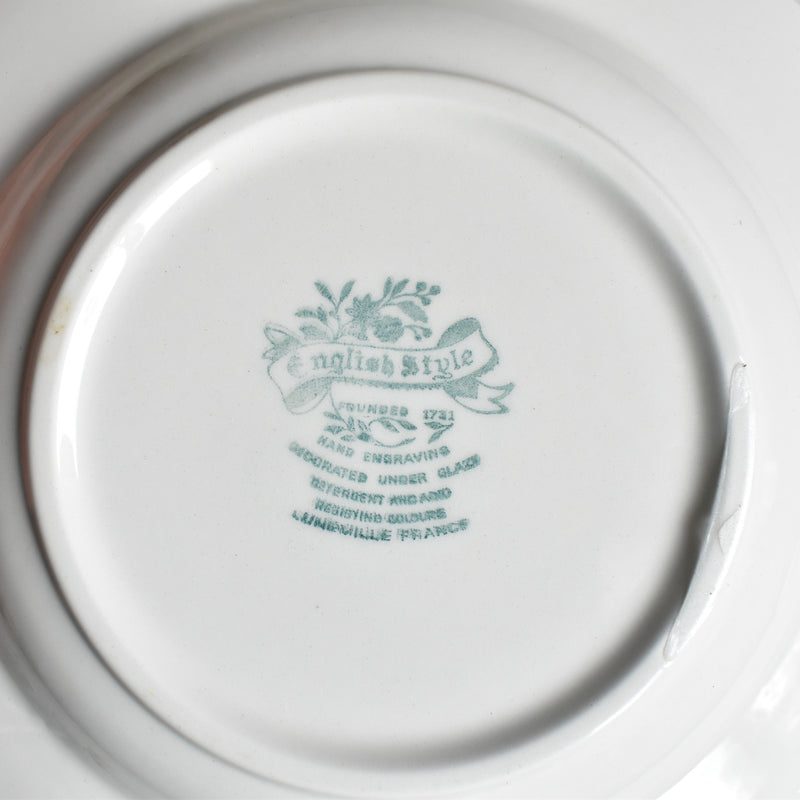 Vintage Deep Plate, English Style rouge D