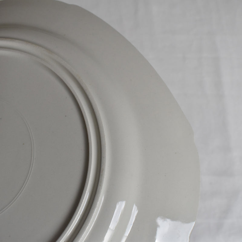 Antique plate Gien Carre Bleu