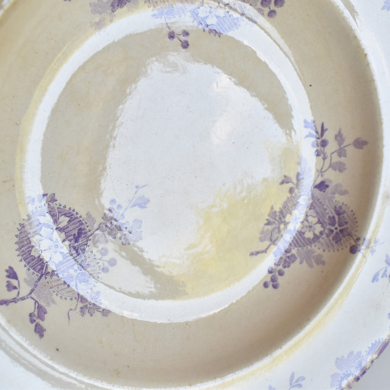 Antique Deep Plate - Ronhui Hanoi (Purple) A