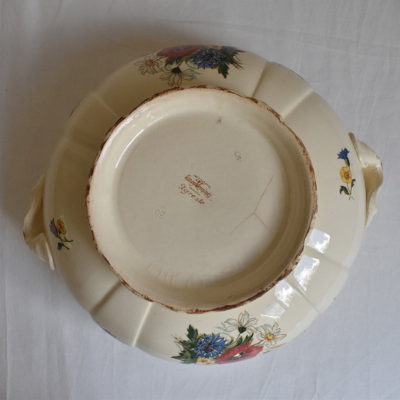 Vintage Salad Bowl Digoin & Sarreguemines Agreste