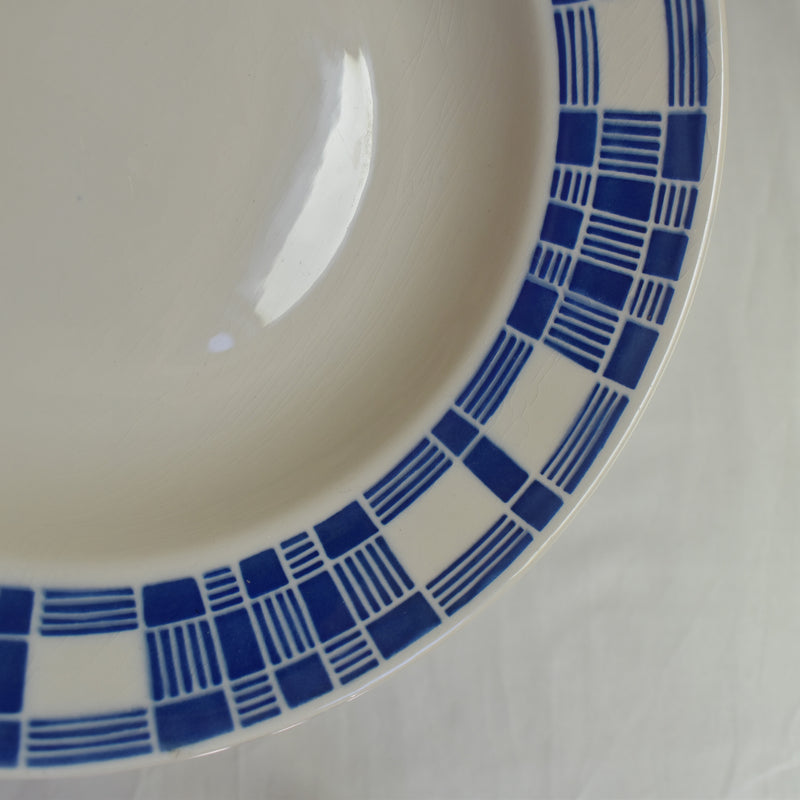 Antique Deep Plate, Badonviller, Aurore E