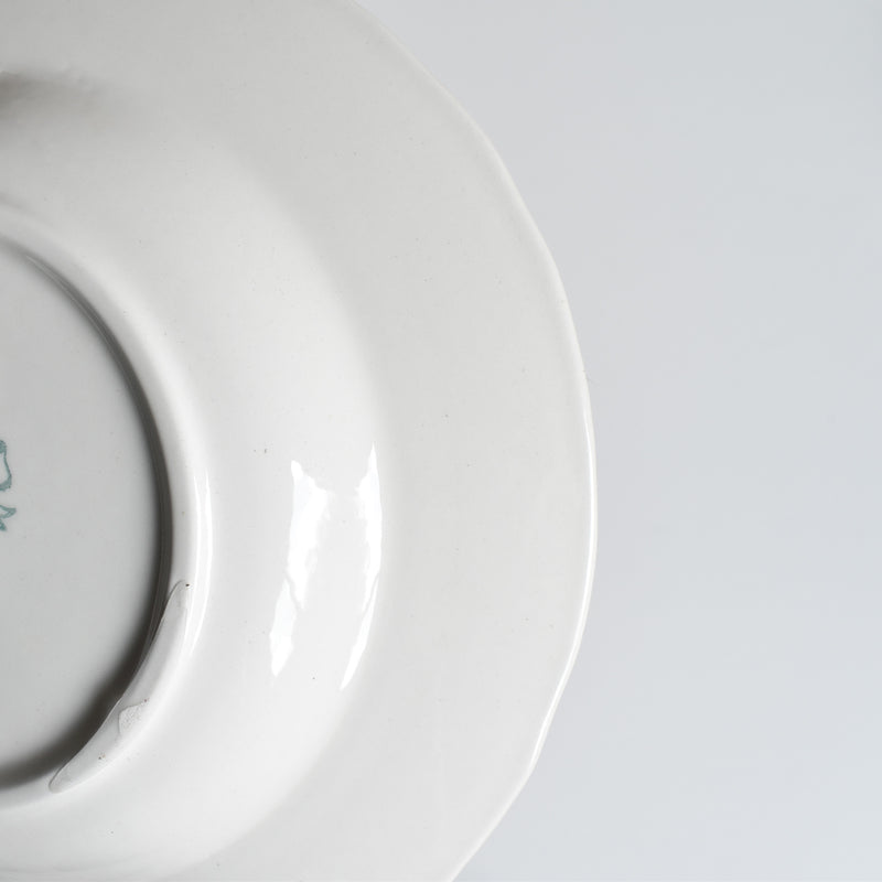 Vintage Deep Plate, English Style rouge D
