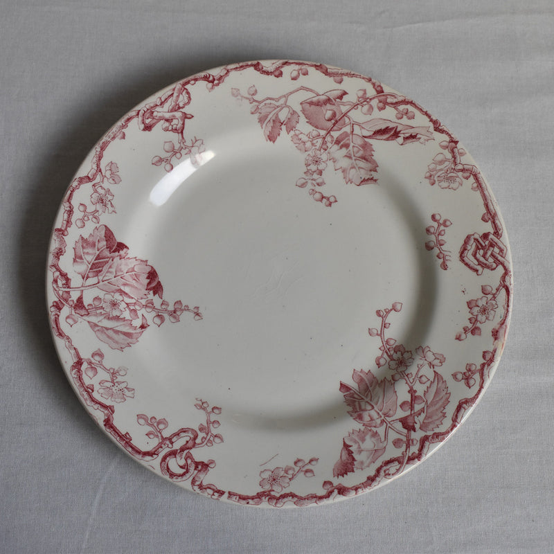 Antique Plate Luneville Fontainebleau D
