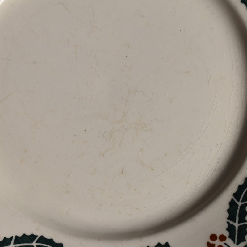 Antique plate - Lunéville - Houx (Holly)