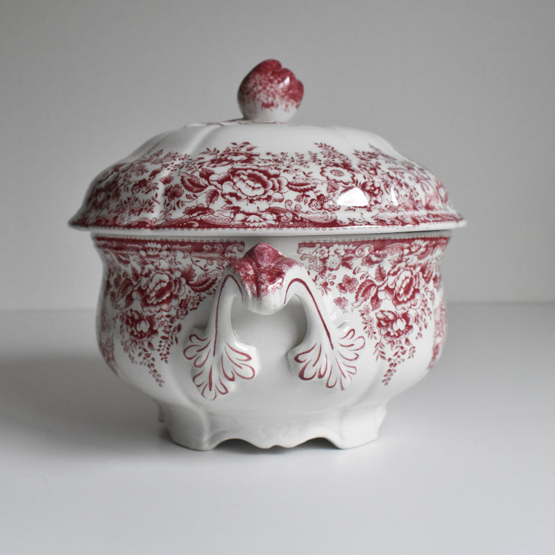 Vintage Soup Tureen, Lunéville Tradition (Red)