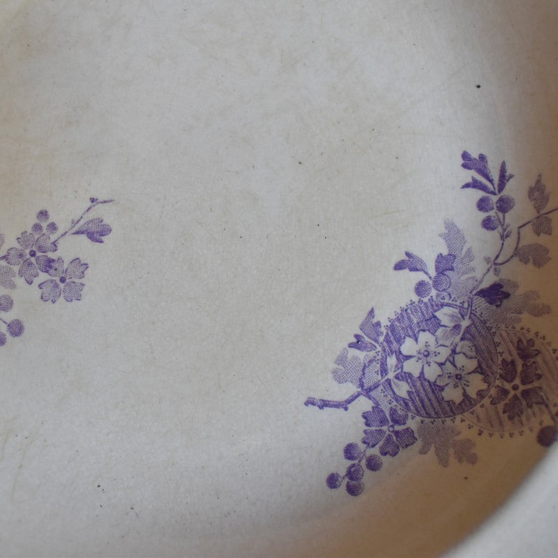 Antique Deep Plate - Ronhui Hanoi (Purple) A