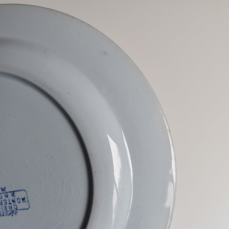 Antique Plate Creil-Montereau "Japon" 21.5cm D