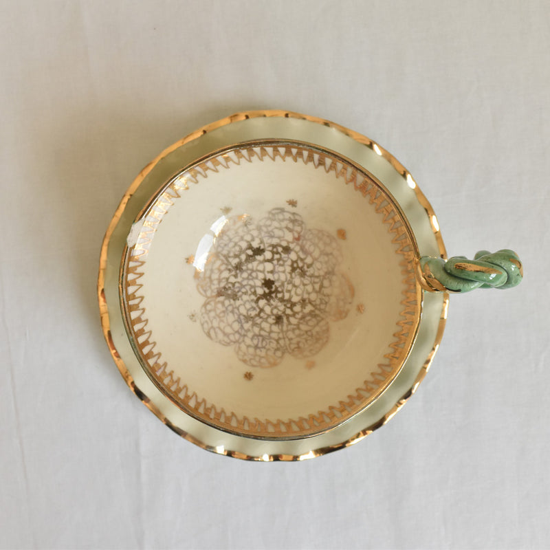 ア.ドラサンヴァル A.Dressinval チョコレートカップ＆ソーサー ライトグリーン