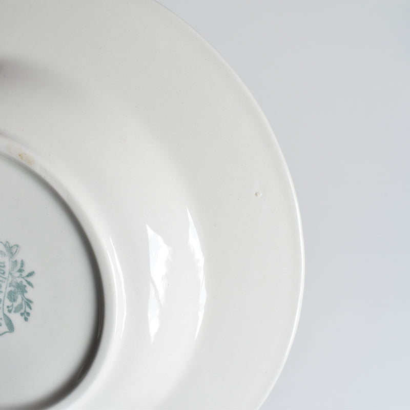 Vintage Deep Plate, English Style rouge D