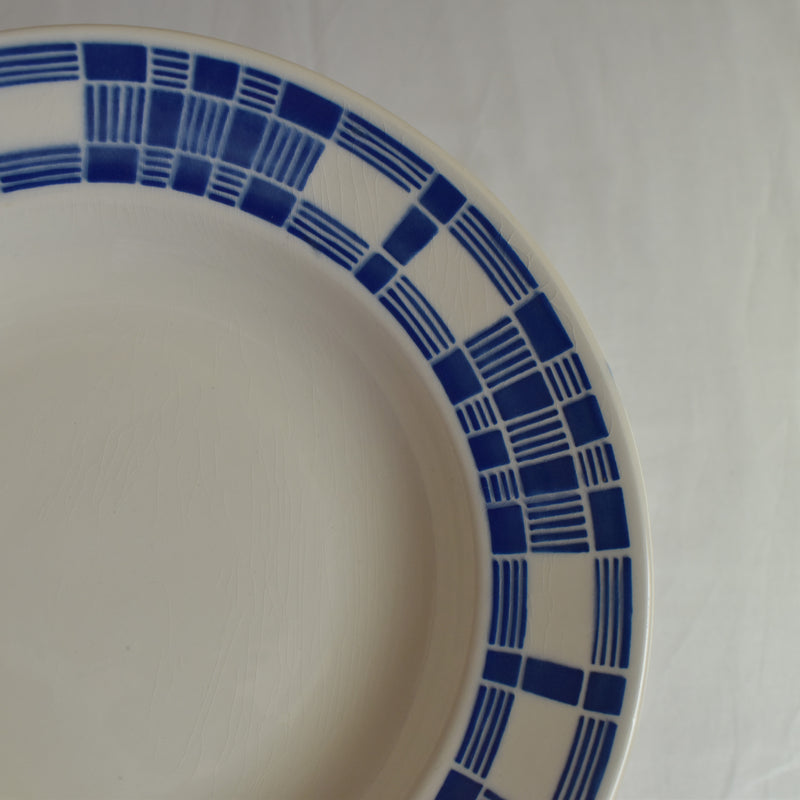 Antique Deep Plate, Badonviller, Aurore E