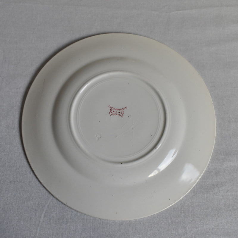 Antique Plate Luneville Fontainebleau D