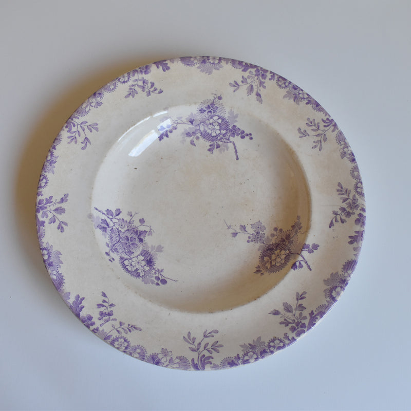 Antique Deep Plate Ron Ui Hanoi (Purple) B