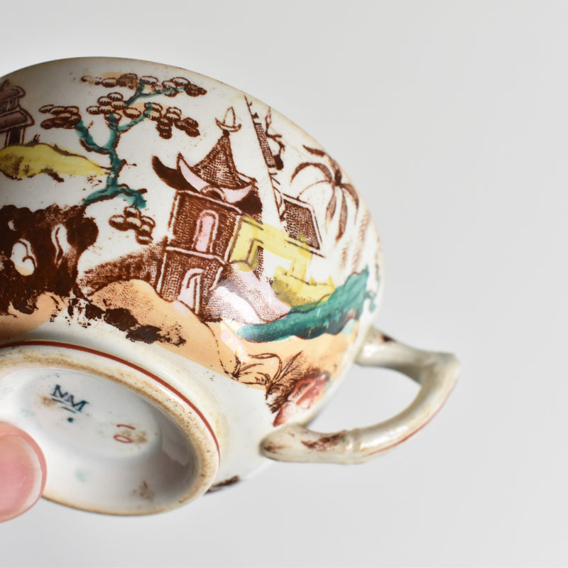 Antique Cup & Saucer Sarreguemines Kyoto B