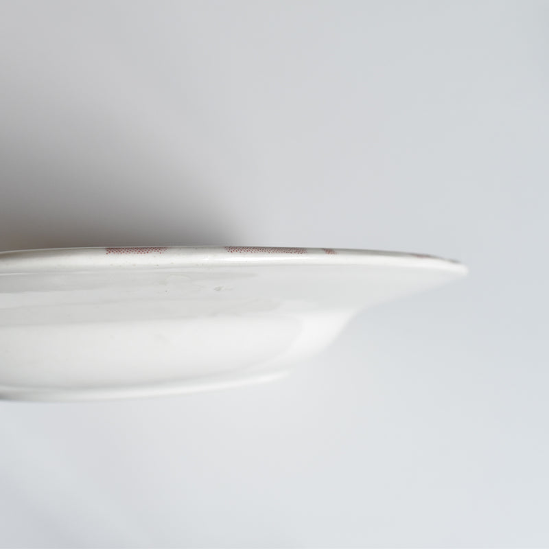 Vintage Deep Plate, English Style rouge D