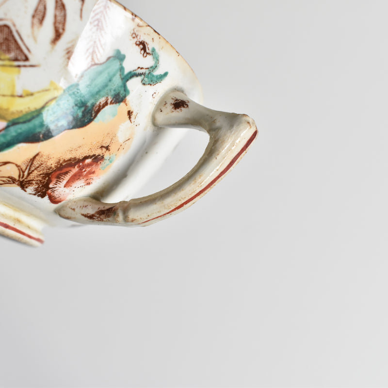 Antique Cup & Saucer Sarreguemines Kyoto B
