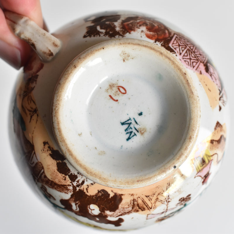 Antique Cup & Saucer Sarreguemines Kyoto B