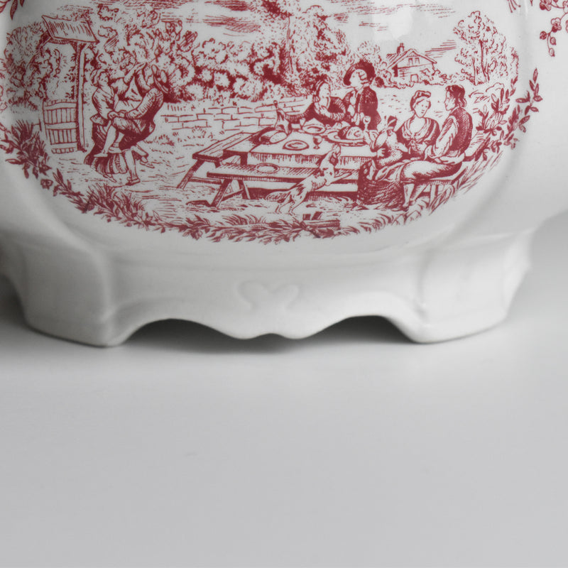 Vintage Soup Tureen, Lunéville Tradition (Red)