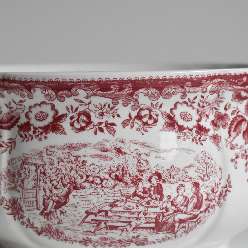 Vintage Soup Tureen, Lunéville Tradition (Red)