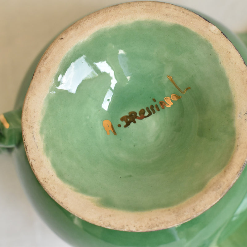 ア.ドラサンヴァル A.Dressinval チョコレートカップ＆ソーサー ライトグリーン