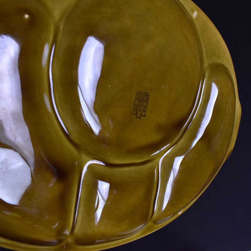 Vintage Oval Plate Gien Barbotine