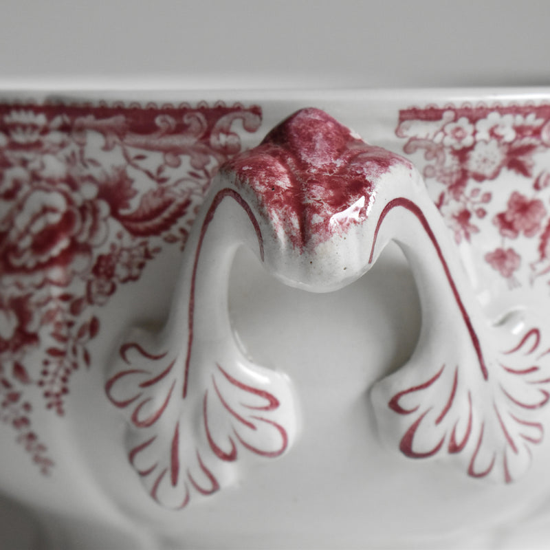 Vintage Soup Tureen, Lunéville Tradition (Red)