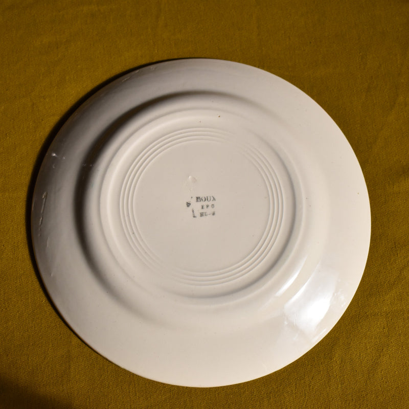 Antique Plate - Creil & Montereau, Houx (Holly)