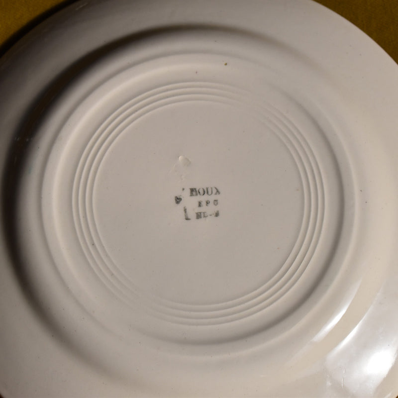 Antique Plate - Creil & Montereau, Houx (Holly)