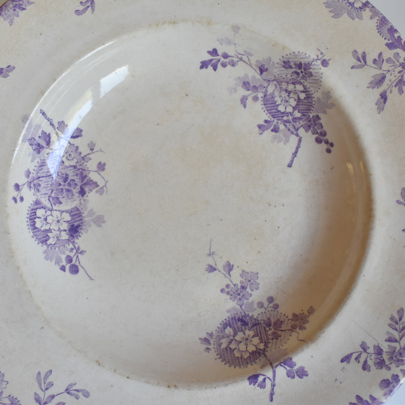 Antique Deep Plate Ron Ui Hanoi (Purple) B