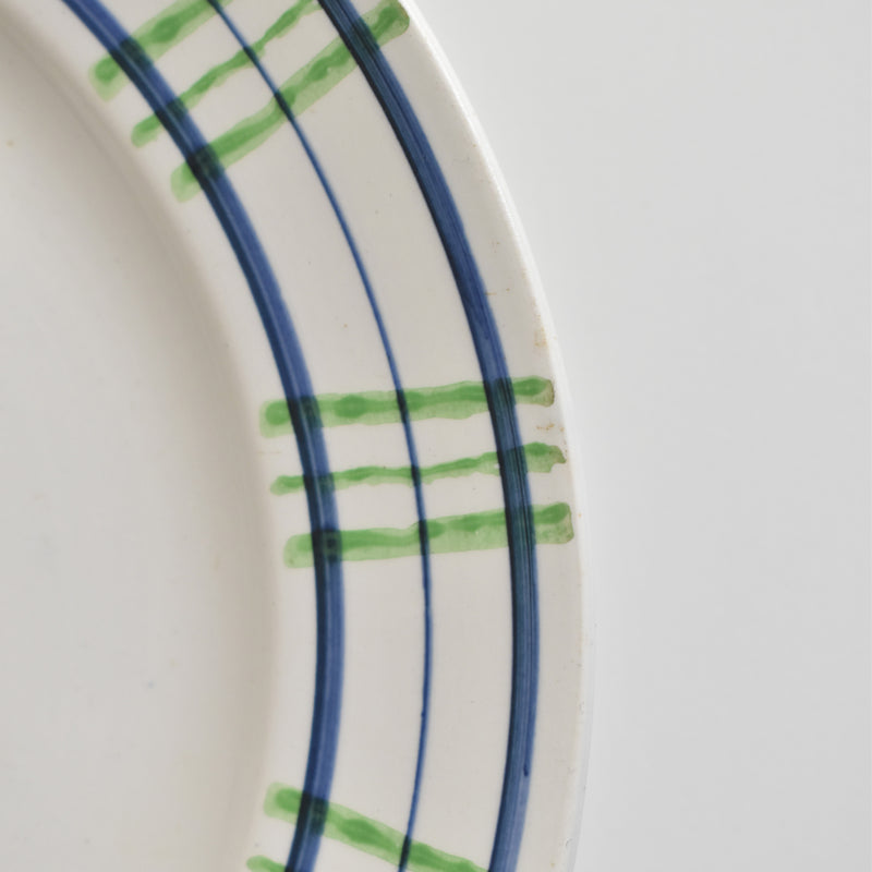 Vintage pedestal plate Digoin & Sarreguemines Poitou