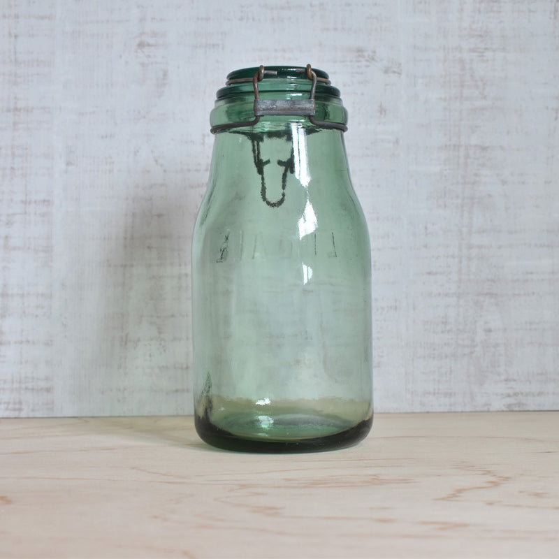 ヴィンテージ  ガラス　容器 L'ideal A