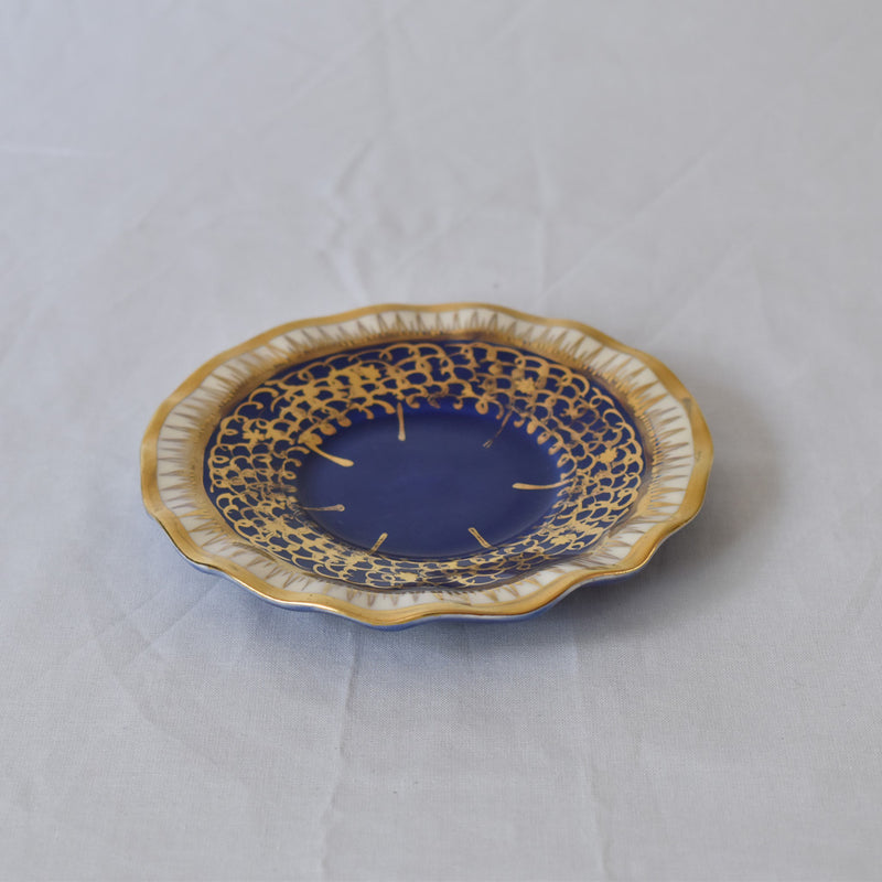 ア.ドラサンヴァル A.Dressinval コーヒーカップ＆ソーサー ブルー B