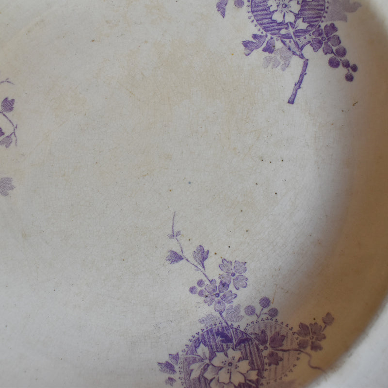 Antique Deep Plate Ron Ui Hanoi (Purple) B