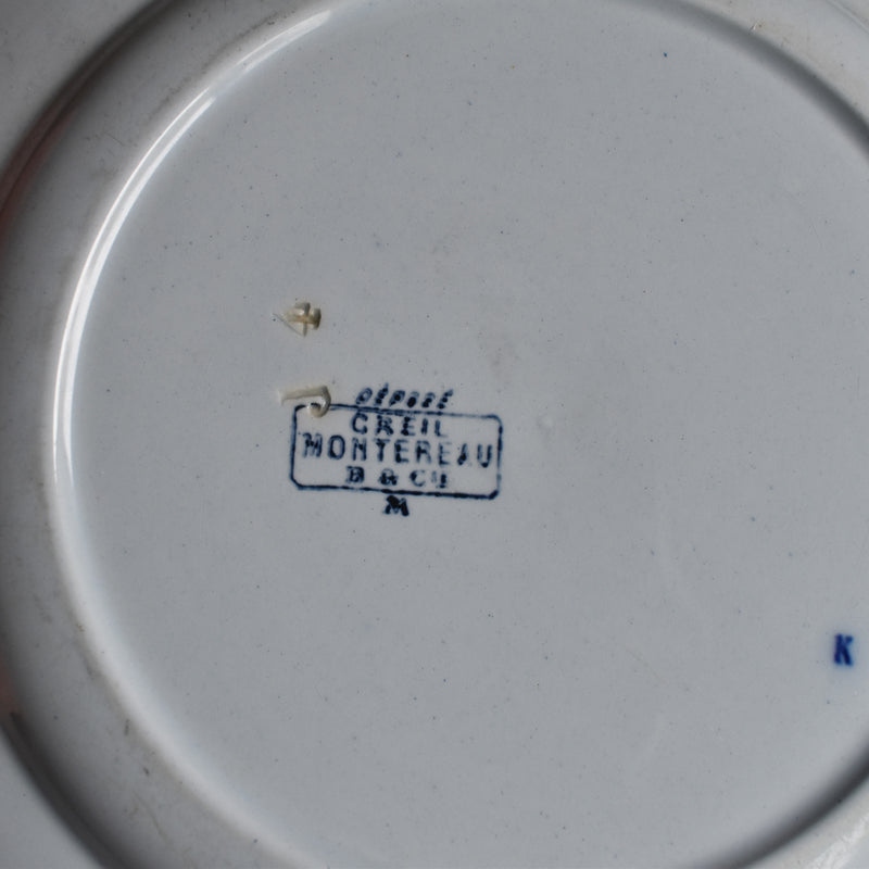 Antique Plate Creil et Montereau Japon 21.5cm E