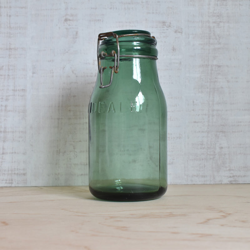 ヴィンテージ  ガラス　容器 L'ideal B