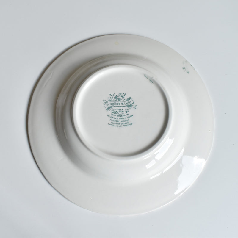 Vintage deep plate English Style Rouge E