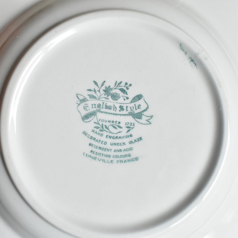Vintage deep plate English Style Rouge E