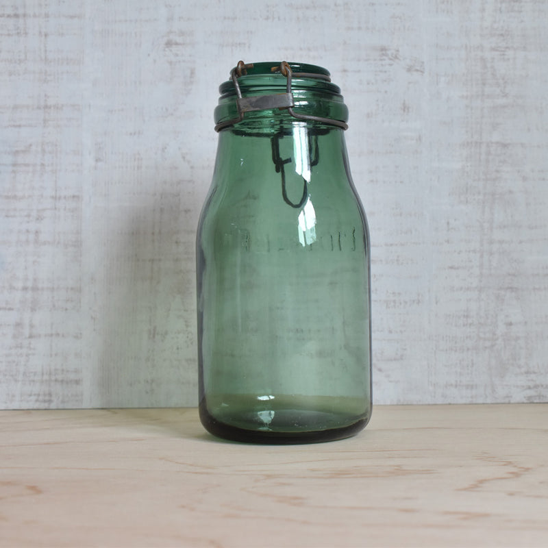 ヴィンテージ  ガラス　容器 L'ideal B